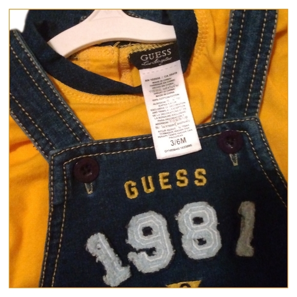 Guess 2-Piece Infant Overall Set - Picture 4 of 10